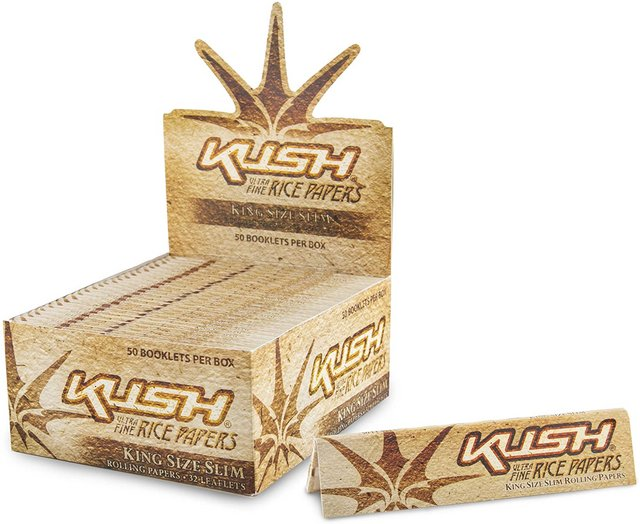 KUSH ULTRA FINE KINGSIZE SLIM RICE PAPERS 50CT