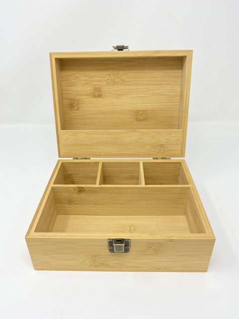 NEVER XHALE BAMBOO STASH BOX WITH LATCH LARGE #30487