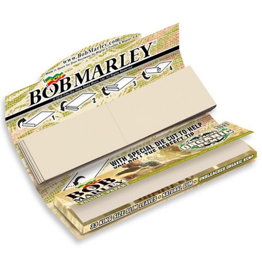 [ITM23062060206020] BOB MARLEY COMBO PACK UNBLEACHED ORGANIC HEMP KINGSIZE ROLLING PAPER WITH 33 TIPS