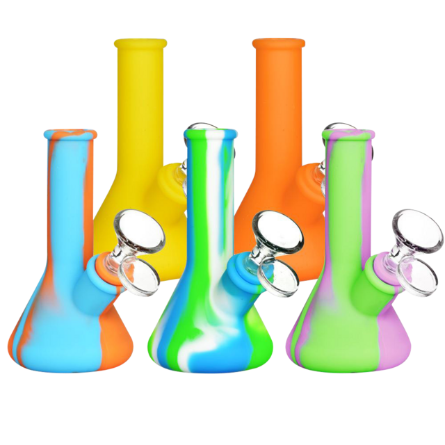 MINI 5" SILICONE WATER PIPE ASSORTED COLORS