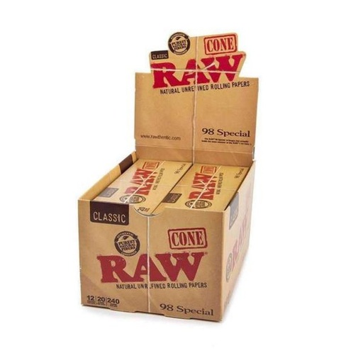 [ITM23062079037903] RAW 98 SPECIAL CLASSIC CONE 20CT BOX OF 12