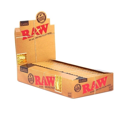 [ITM23062081278127] RAW 1 1/4 CLASSIC ROLLING PAPER 50CT BOX OF 24