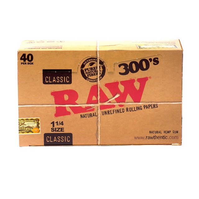 RAW 1 1/4 CLASSIC ROLLING PAPERS 300CT BOX OF 40
