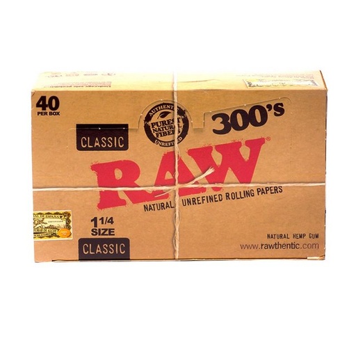 [ITM23062081328132] RAW 1 1/4 CLASSIC ROLLING PAPERS 300CT BOX OF 40