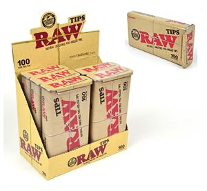 [ITM23062081338133] RAW PRE-ROLLED TIPS 100CT BOX OF 6