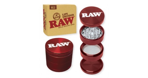 [ITM23062083738373] RAW LIFE GRINDER MODULAR REBUILDABLE GRINDER RED