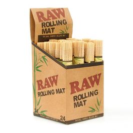 [ITM23062083788378] RAW NATURAL BAMBOO ROLLING MAT BOX OF 24