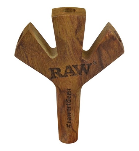 [ITM23062083908390] RAW TRIDENT WOODEN CIGARETTE HOLDER