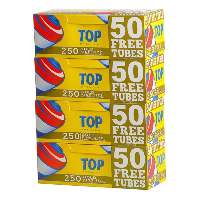 TOP PREMIUM REGULAR KINGSIZE FILTER TUBES 250CT
