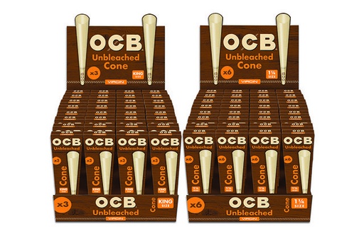 [ITM23062088458845] OCB VIRGIN 1.25 UNBLEACHED CONE 6CT BOX OF 32