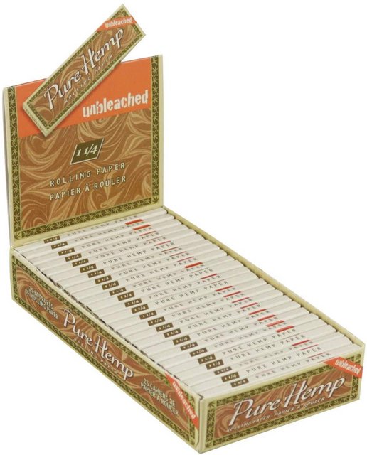 PURE HEMP UNBLEACHED 1.25 ROLLING PAPER BOX OF 25