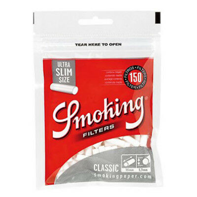 [ITM23062090419041] SMOKING ULTRA SLIM SIZE FILTERS 5.3MM X 15MM 150CT BOX OF 34