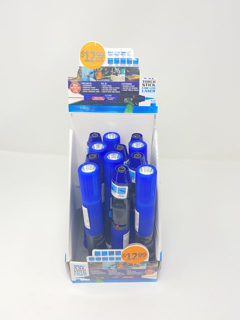 TURBO BLUE STICK COM LASER TORCH BOX OF 12