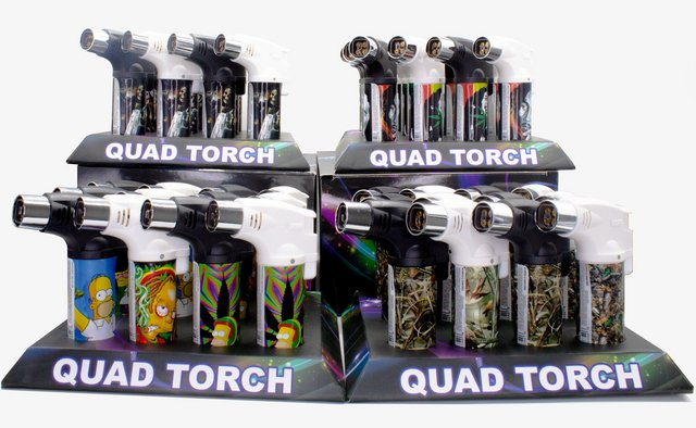 SLANT TORCH LIGHTER REAPER BOX OF 9