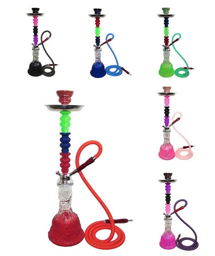 [ITM23062097779777] ZEBRA RAINBOW 2 HOSE HOOKAH ASSORTED COLORS