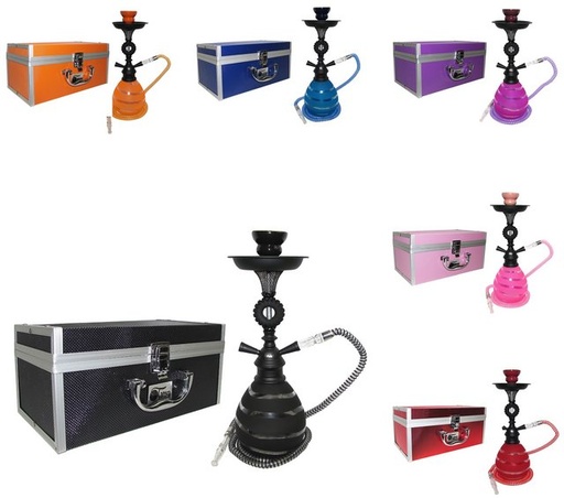 [ITM23062097919791] TANYA HEART 2HOSE HOOKAH CASE ASSORTED COLORS