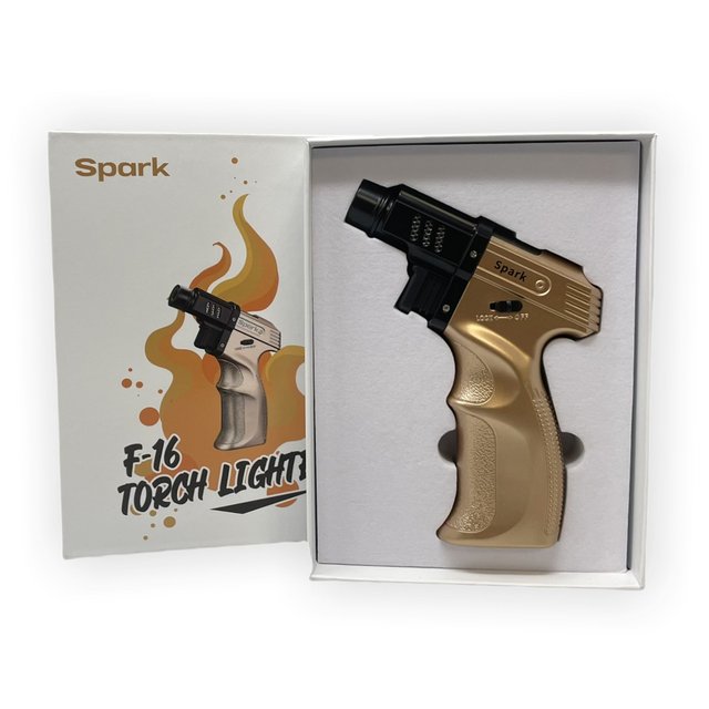 SPARK F-16 TORCH LIGHTER GOLD