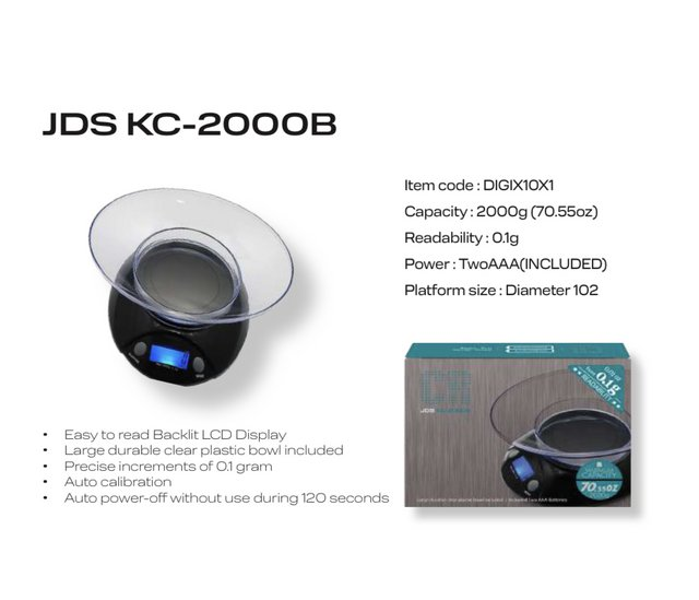 CR DIGITAL SCALE 2000G x 0.1G JDS KC- 2000B