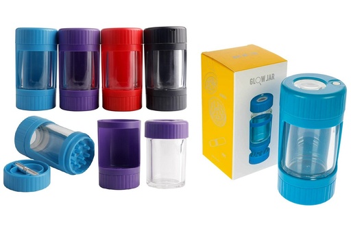 [JL-060Y] GLOW JAR 4 IN 1 UTILITY JAR WITH GRINDER