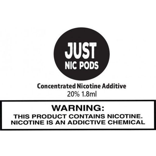 [JUST-07116] JUST NIC PODS 20% 1.8ML NICOTINE ADDITIVE BAG OF 10