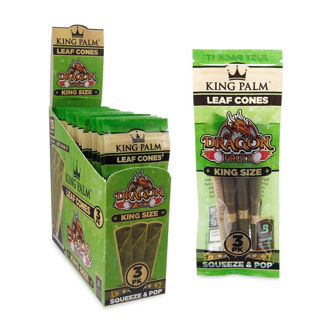 KING PALM KING SIZE LEAF CONES 3CT BOX OF 15