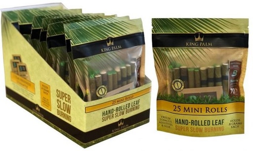[KING-27529] KING PALM 25CT MINI ROLLS (0.8GM) BOX OF 8