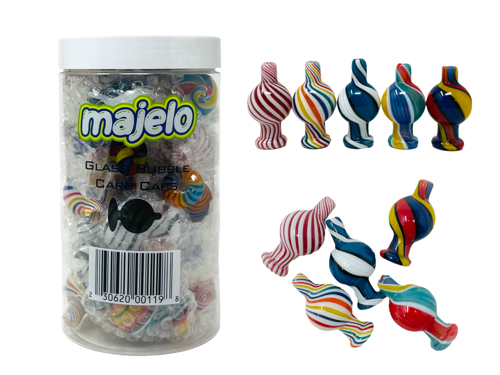 MAJELO GLASS BUBBLE CARB CAPS 20CT JAR