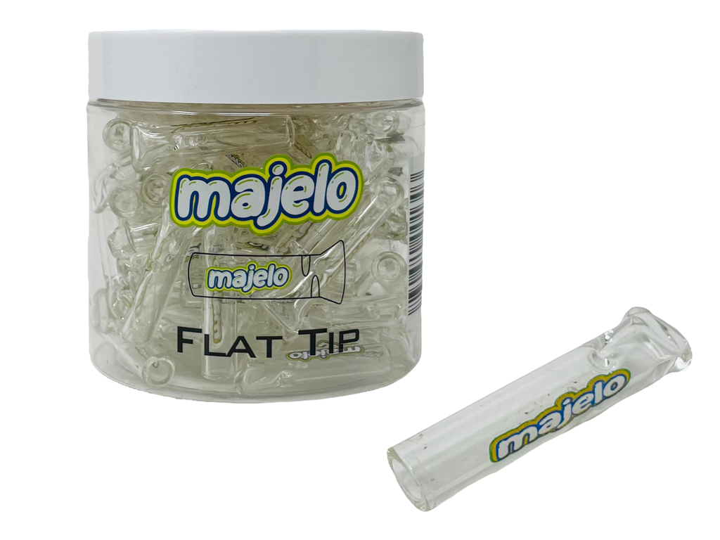 MAJELO GLASS FLAT TIP 100CT JAR