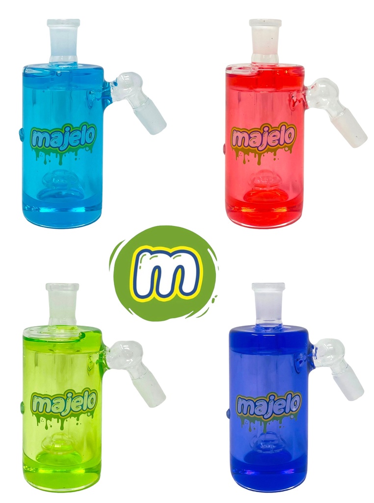 MAJELO GLYCERIN ASH CATCHER 14MM JOINT ASSORTED COLORS