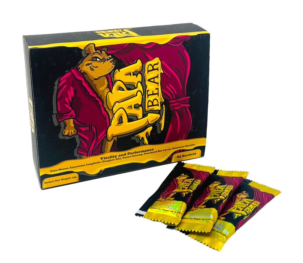 PAPA BEAR HONEY 15G BOX OF 24