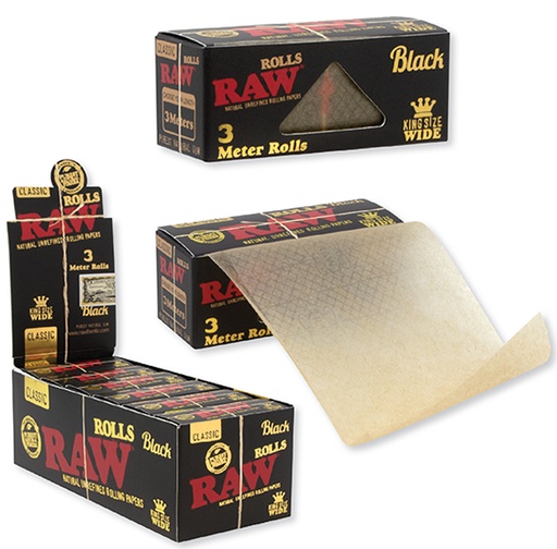 [RAW-02296] RAW CLASSIC KING SIZE WIDE 3 METER ROLLS BOX OF 12