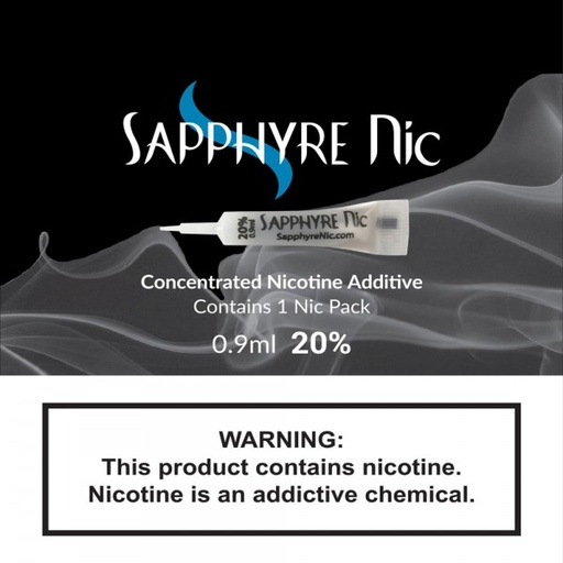 [SAPP-07138] SAPPHYRE NIC 20% BLACK NICOTINE ADDITIVE 0.9ML 1CT