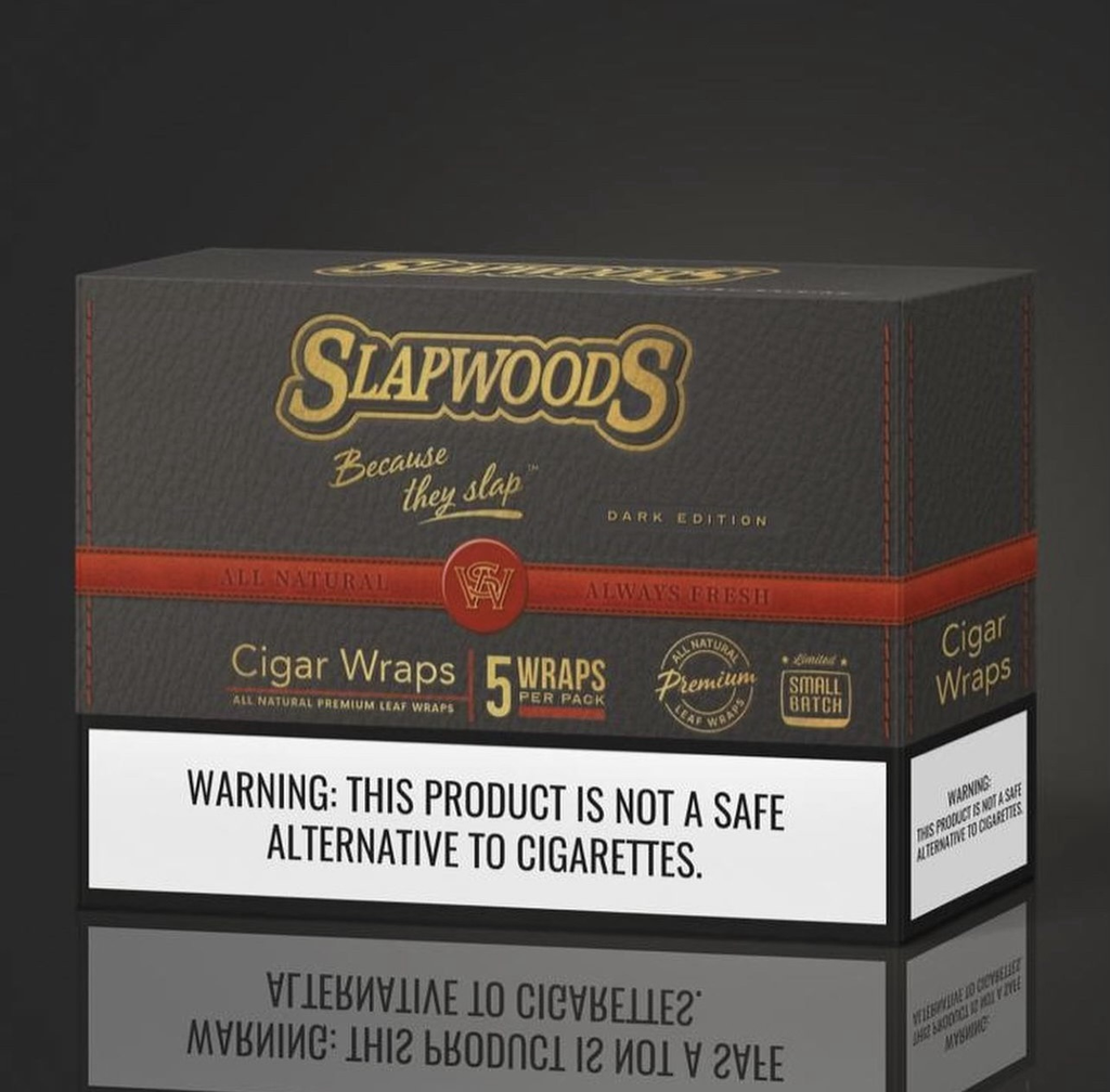 SLAPWOODS DARK NATURAL CIGAR WRAPS 5CT BOX OF 10
