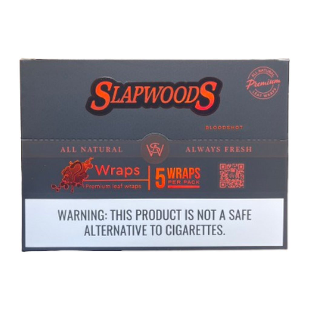 SLAPWOODS BLOODSHOT NATURAL CIGAR WRAPS 5CT BOX OF 10