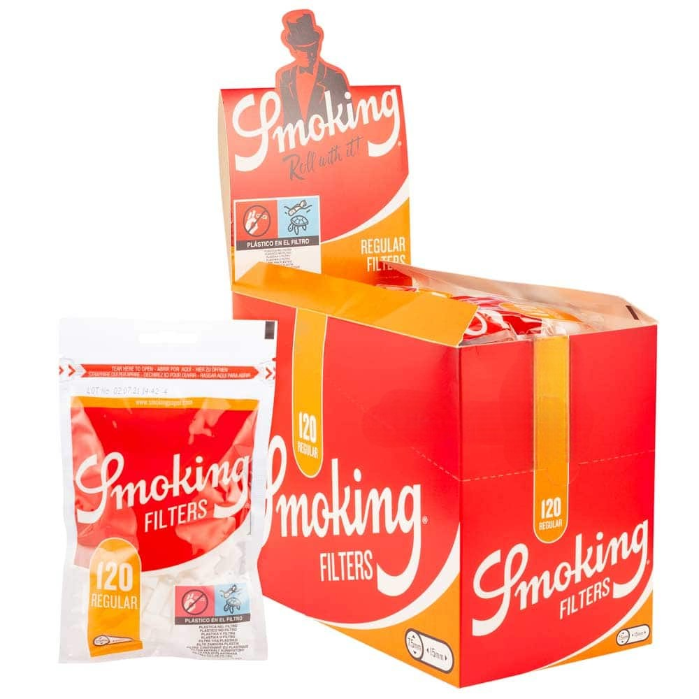 SMOKING REGULAR FILTERS 7.5MM X 15MM 120CT BOX OF 25