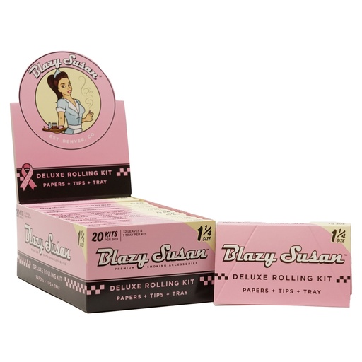[BLAZ-11478] BLAZY SUSAN PINK 1 1/4 DELUXE ROLLING KIT PAPERS BOX OF 20