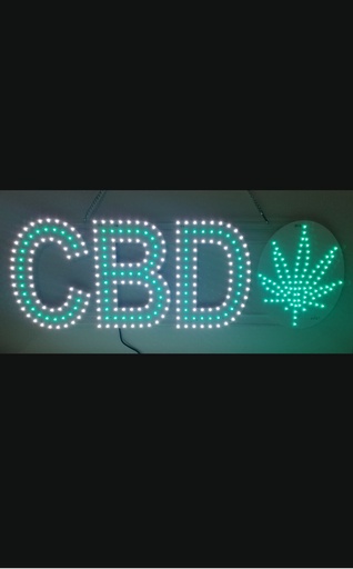 [BUS-01657] BUSINESS IMAGE SIGN LED (CBD LEAF) DESIGN