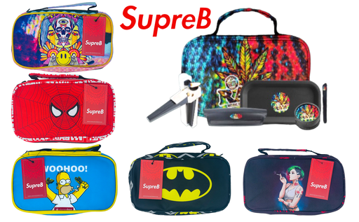 [SUPR-06370] SUPREB SMELL PROOF BAG SMOKING SET ASSORTED DESIGNS