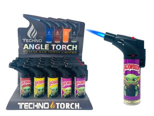 [TECH-06100] TECHNO TORCH #103139-BWBY BACKWOODS BABY YODA TORCH LIGHTER BOX OF 15