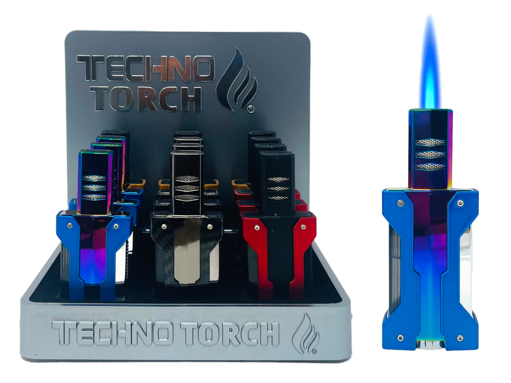 TECHNO TORCH #19013 TORCH LIGHTERS BOX OF 12