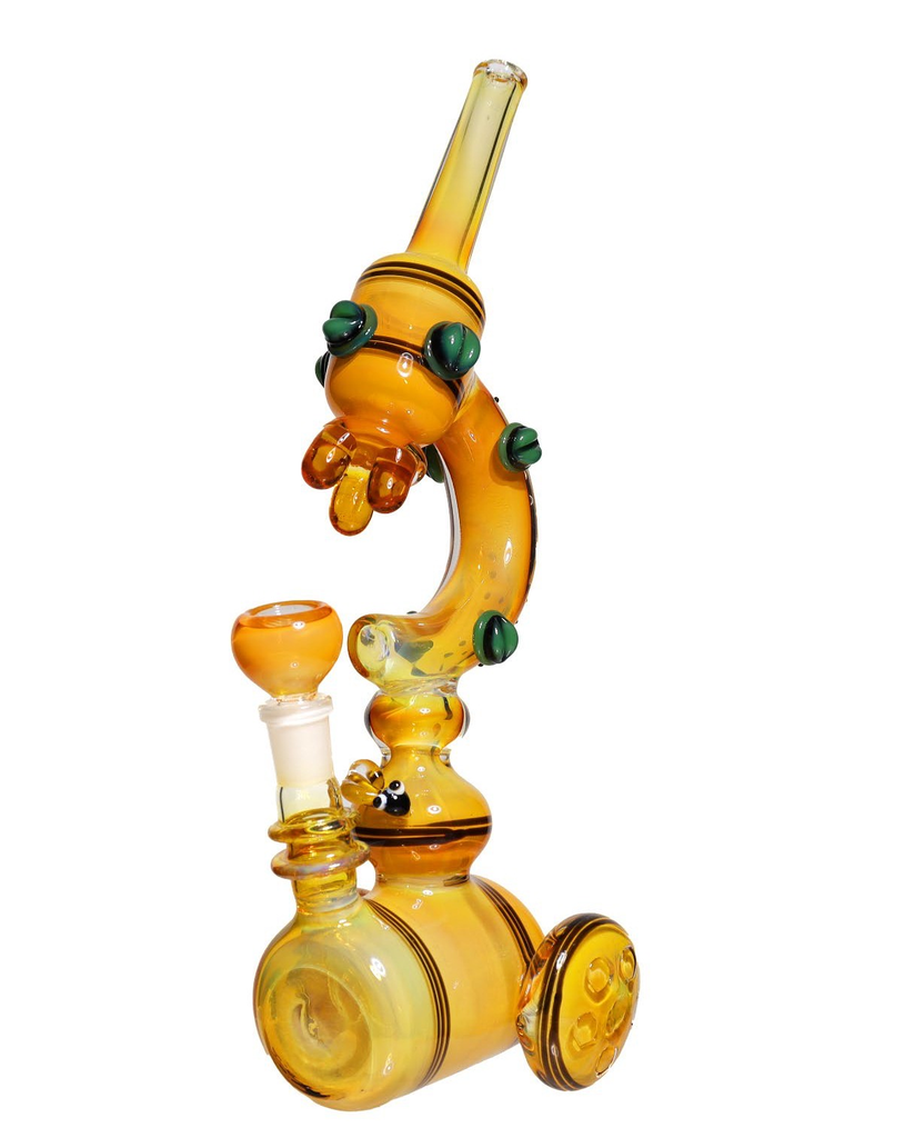 13" SMOKING BUDDY GLASS FANCY BUBBLER ASSORTED COLORS.