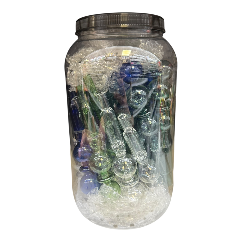 5" TWO HEAD GLASS OIL BURNER 30CT JAR #COD-888