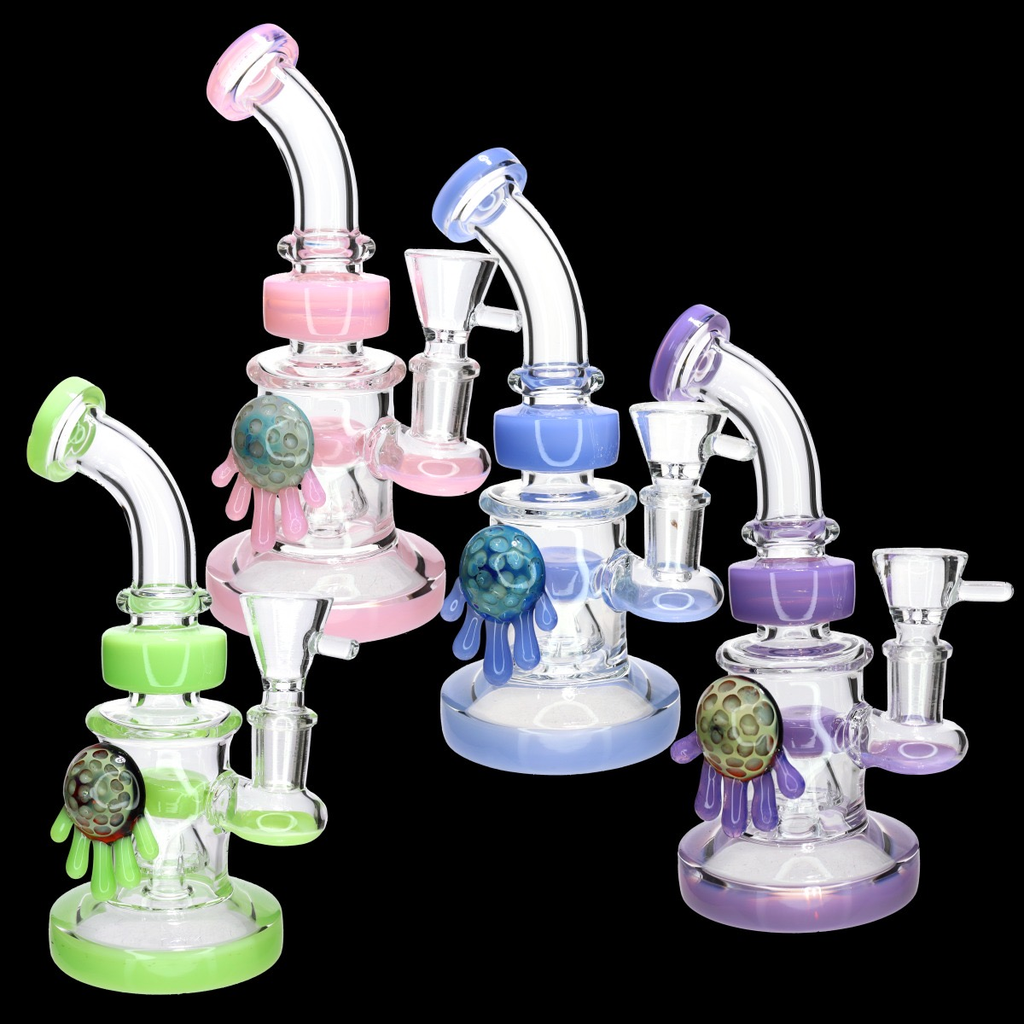 8" MELTED SLIME GLASS BONG MWP-188 ASSORTED COLORS