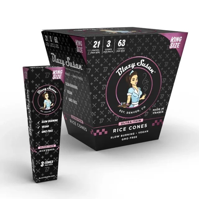 BLAZY SUSAN 1 1/4 ULTRA-THIN RICE CONES 6CT BOX OF 21