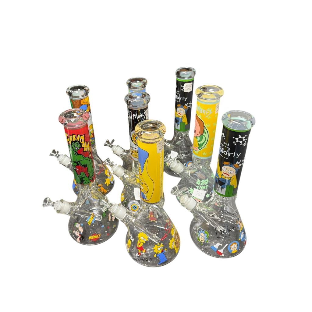 CHARACTERS 7MM WATER PIPE 14” ASSORTED DESIGNS #3811906