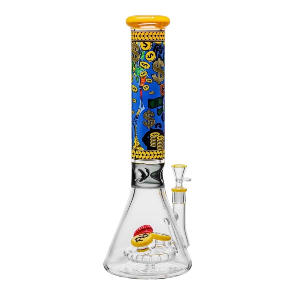 CHEECH CASH-OUT BEAKER 15" GLASS WATER PIPE #CHE-376