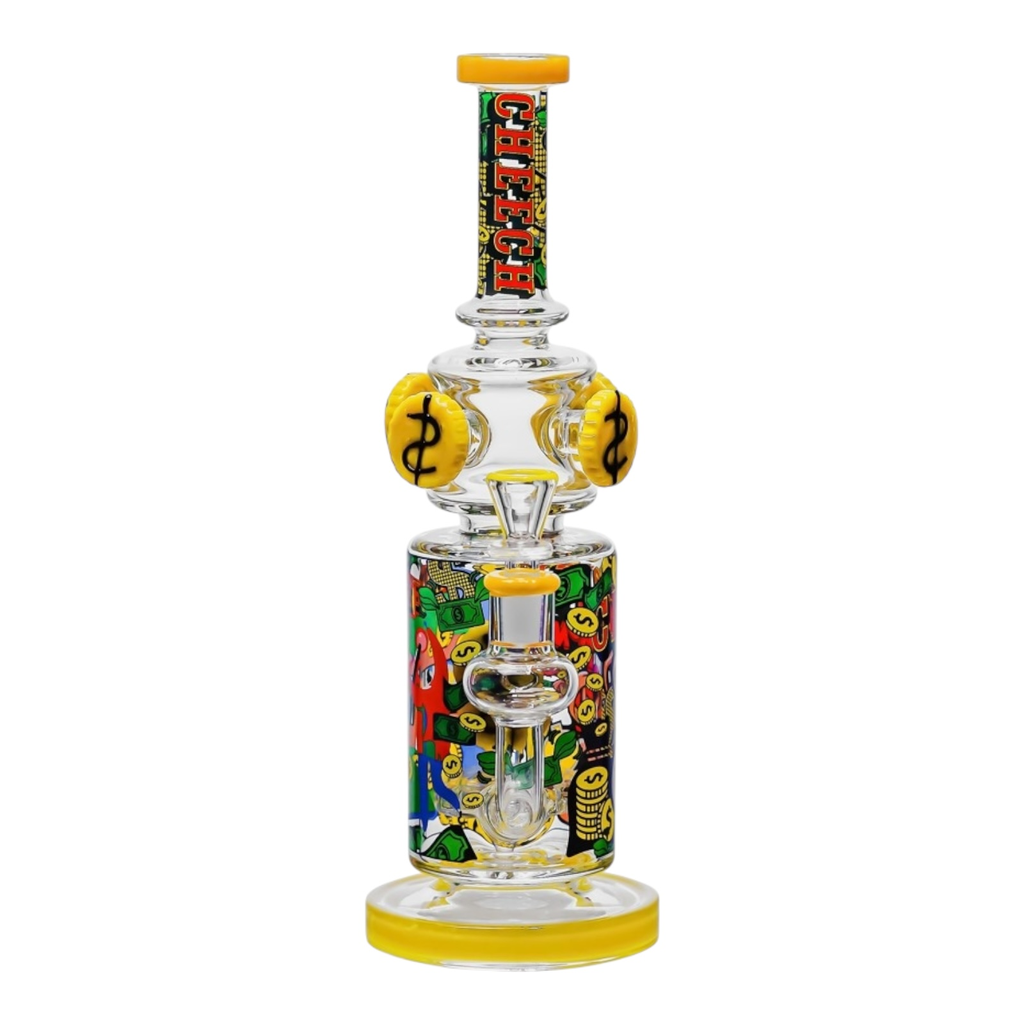 CHEECH LETS GAMBLE WITH CHEECH 13" GLASS WATER PIPE CHE-369