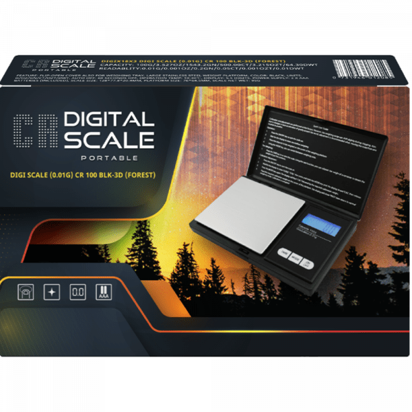 CR 100 BLK-3D FOREST PORTABLE DIGITAL SCALE 100G X 0.01G