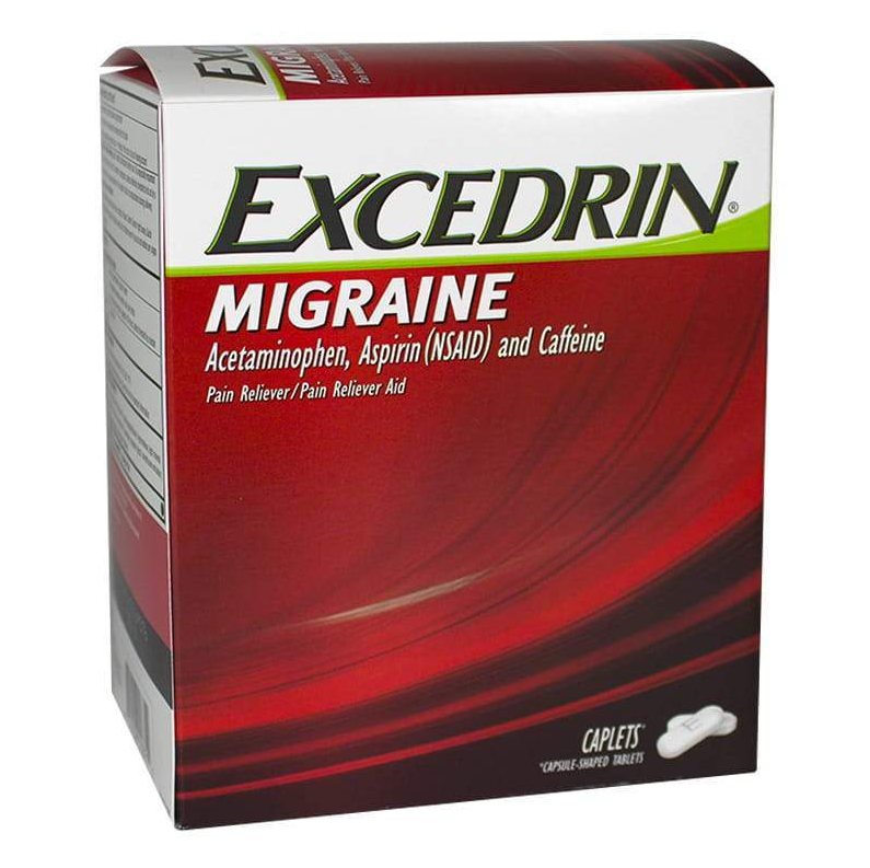 EXCEDRIN MIGRAINE PAIN RELIEVER CAPLETS 2CT BOX OF 25