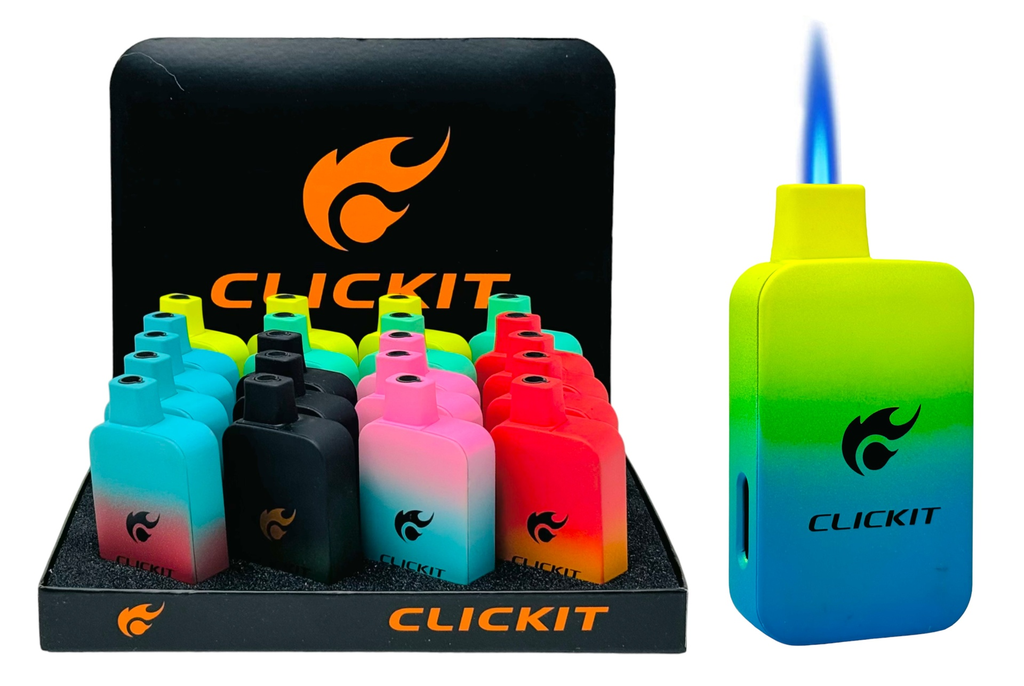 CLICKIT DISPOSABLE VAPE TORCH LIGHTER #GH-9288 BOX OF 20
